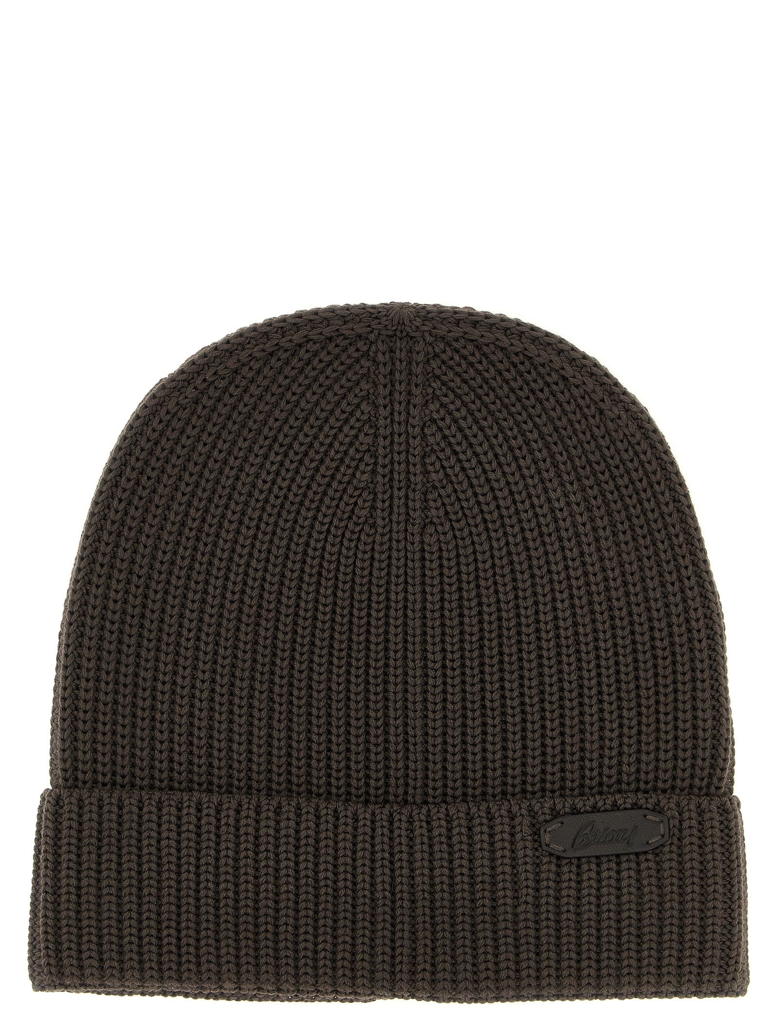 Ribbed Wool Beanie Hats Brown - 1