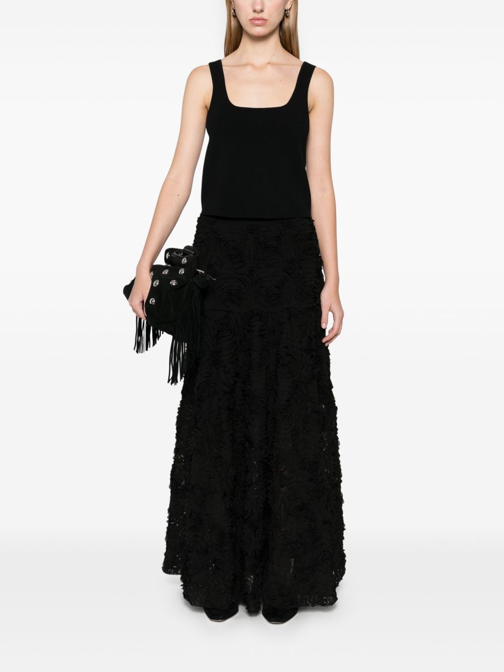 embroidered maxi skirt - 2