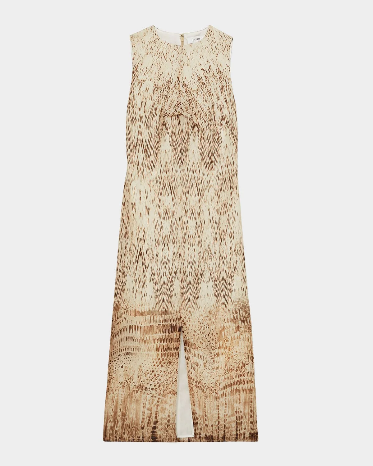 Presley Abstract-Print Ramie Midi Dress - 1