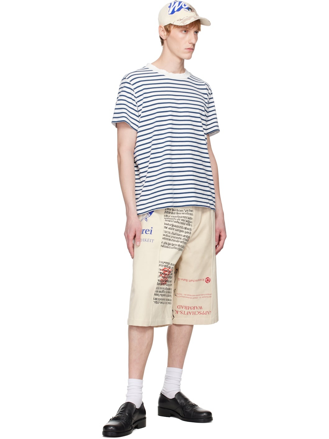 Our Legacy Bliss T-shirt Genova Stripe Rough Cotton | REVERSIBLE