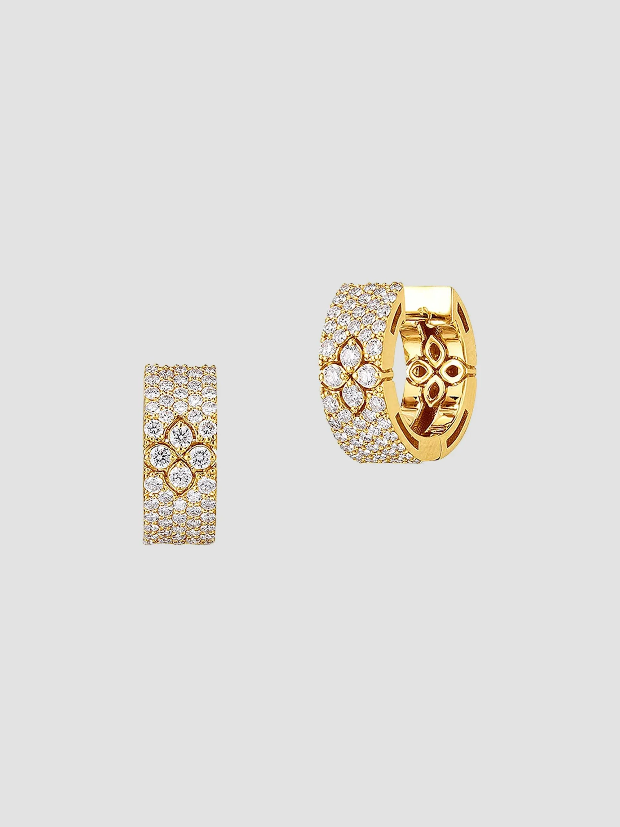 Women's Love In Verona 18K Yellow Gold & Diamond Huggie Hoops - 1