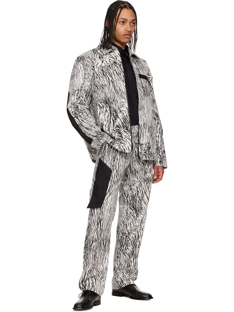 OLLY SHINDER White & Black Gardiner Blouson Jacket outlook