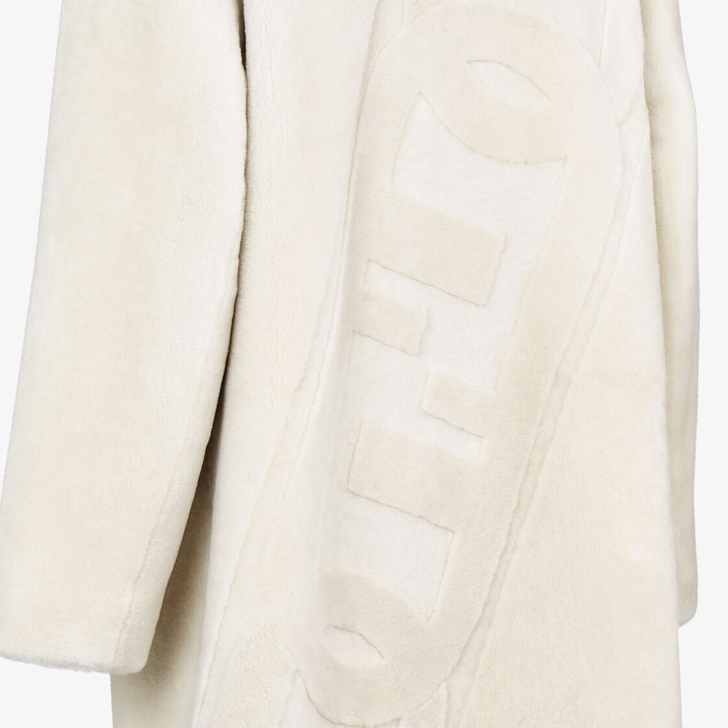 White shearling coat 3