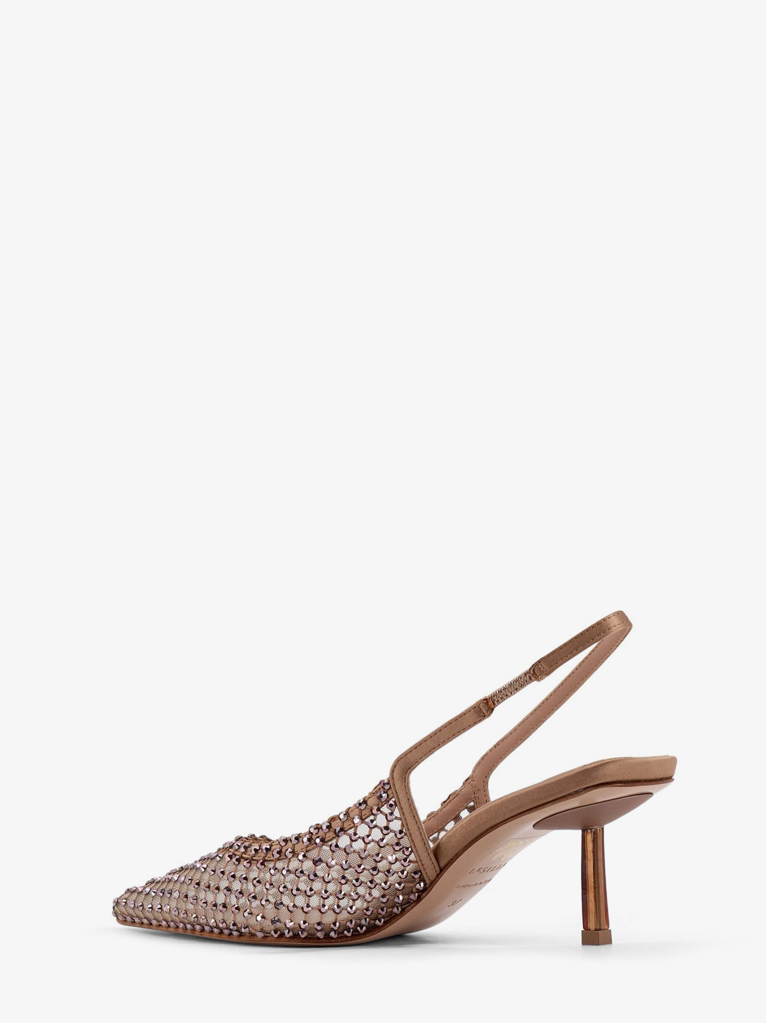 LE SILLA - Le Silla Gilda Certified Nylon And Rhinestones Slingback Pumps - 3