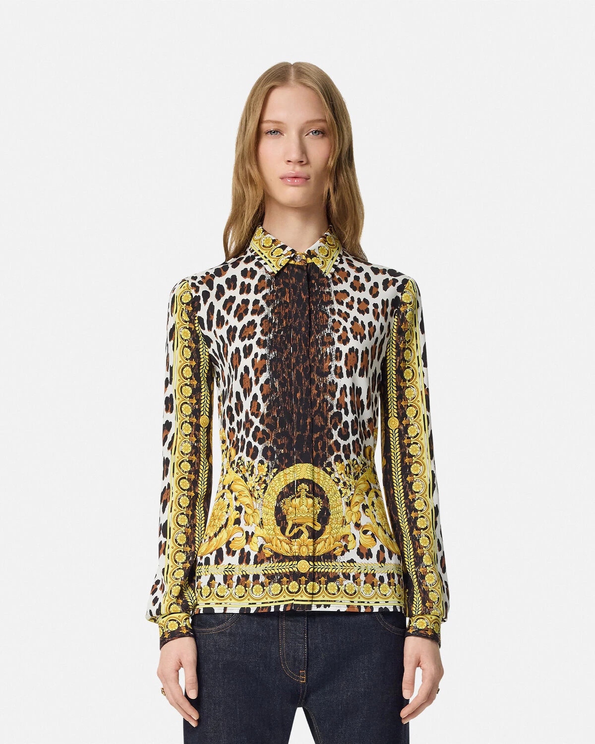 Wild Barocco Silk Fitted Shirt - 4