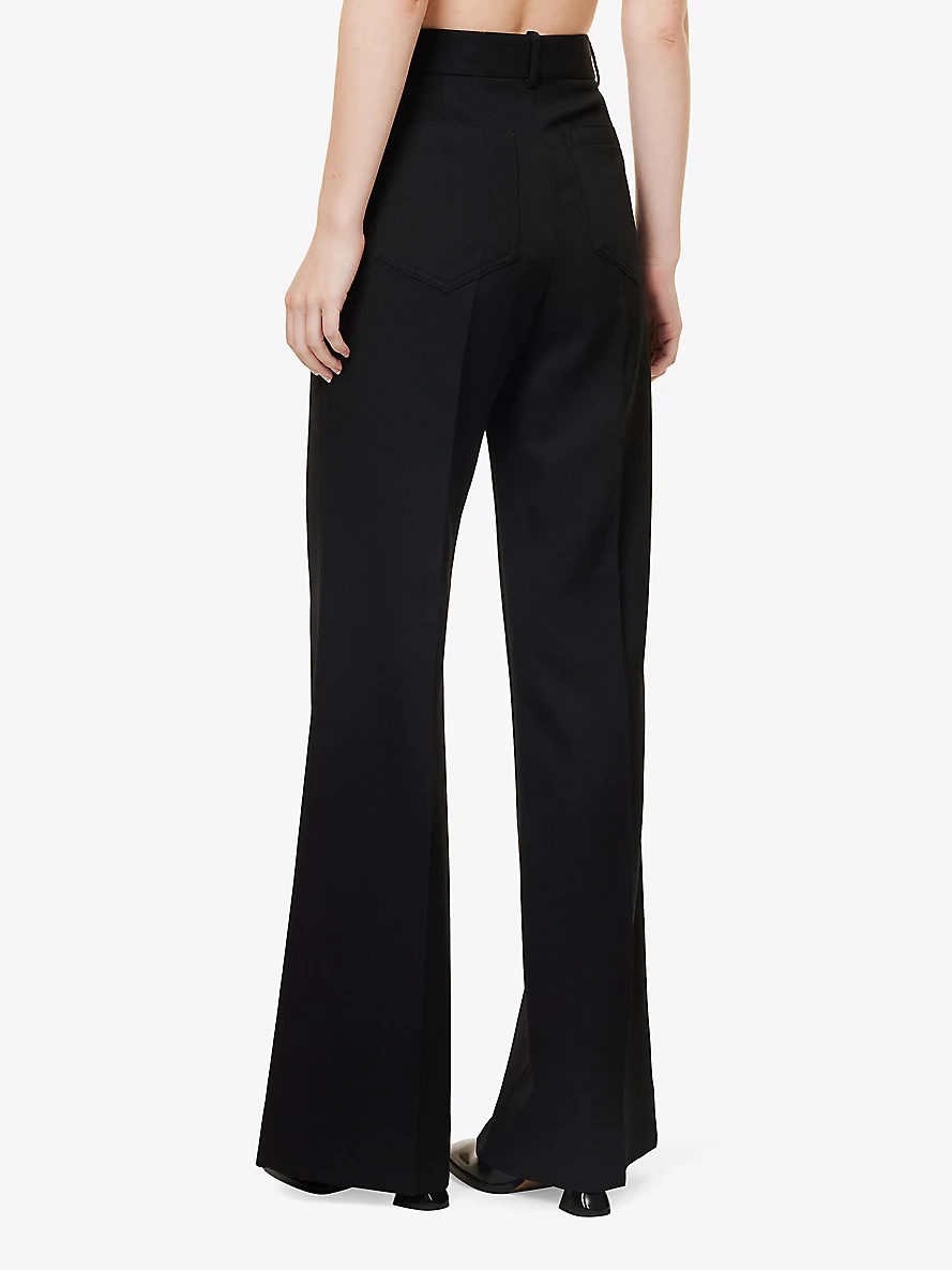 Alina straight-leg high-rise woven-blend trousers - 4
