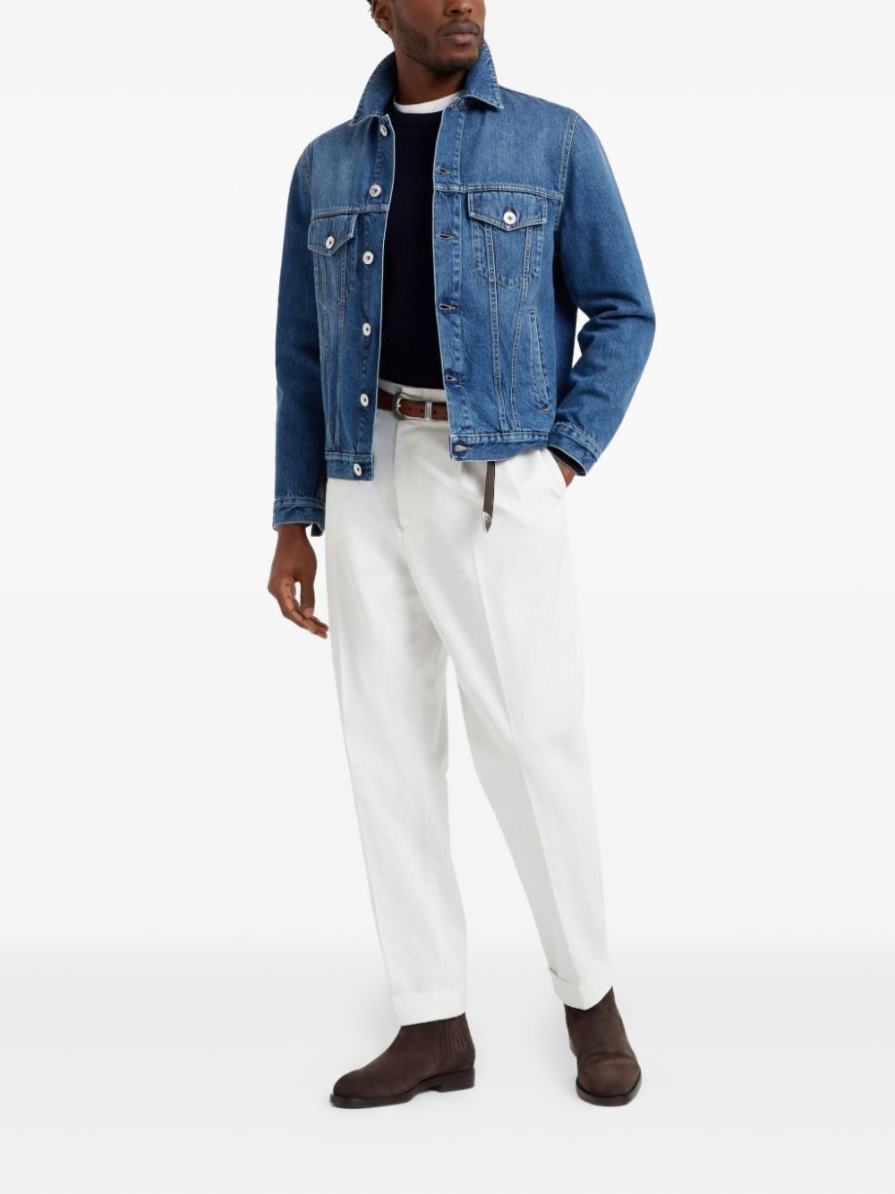 crew neck slim-fit jumper - 2