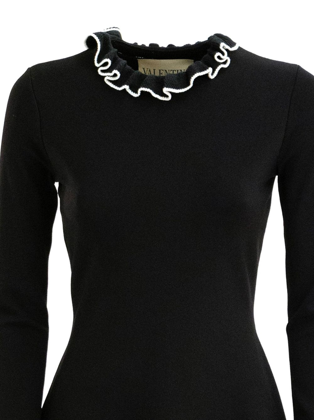 ruffled-collar mini dress - 2