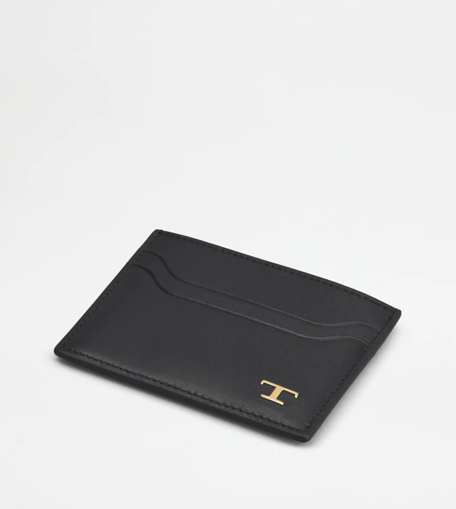 CREDIT CARD HOLDER IN LEATHER - BLACK - 3