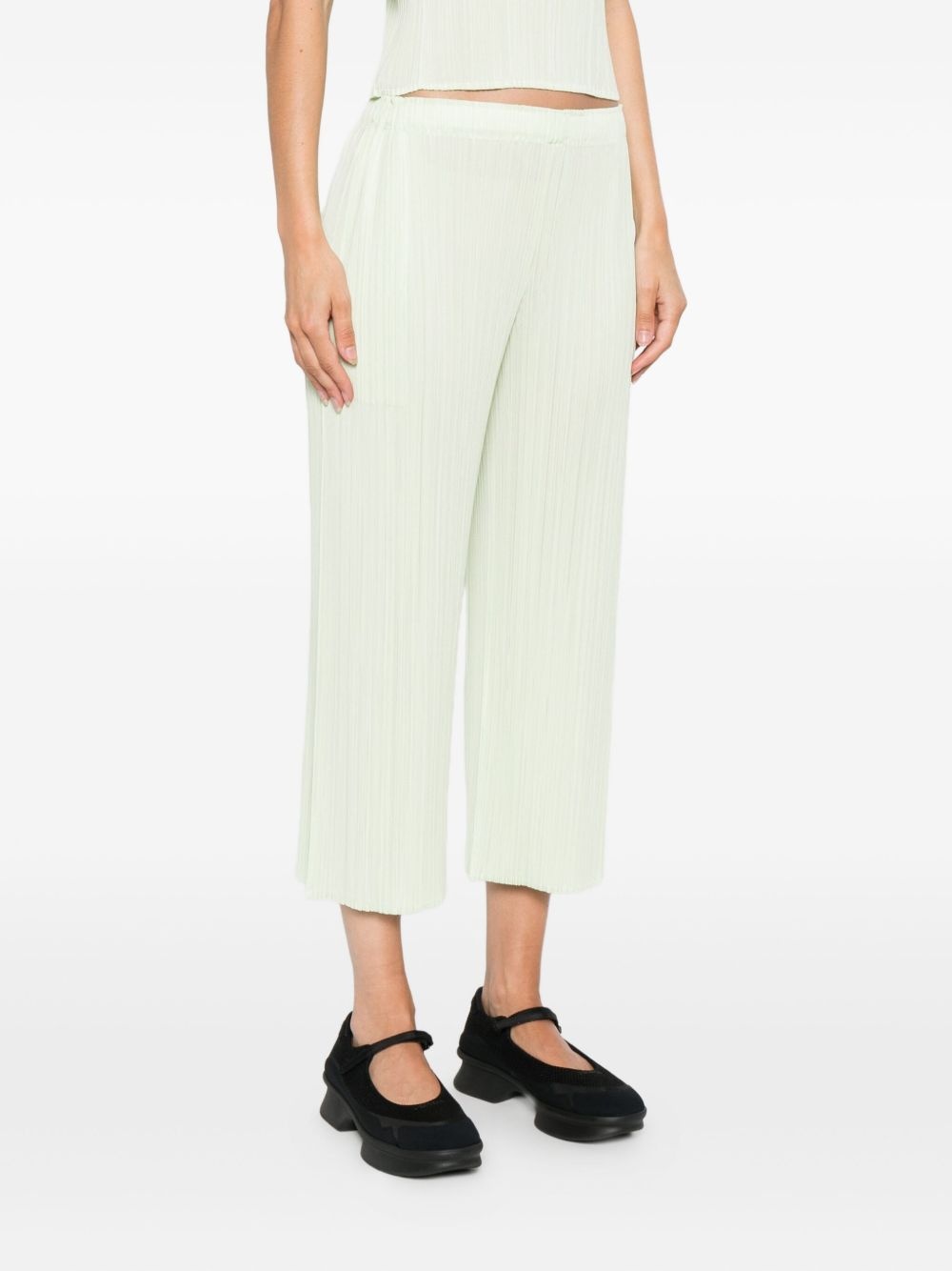 pleated cropped trousers - 3