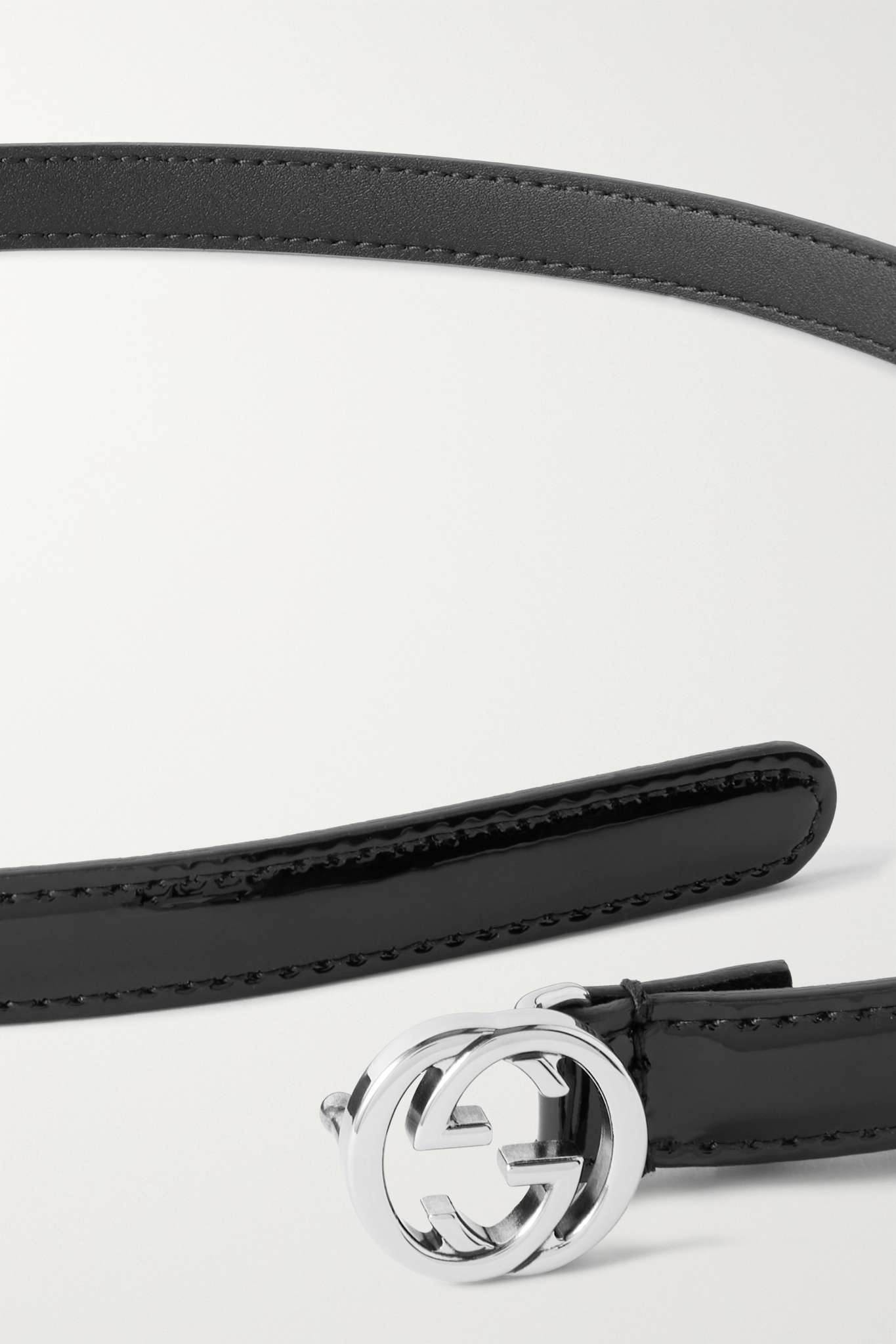 Interlocking G patent-leather belt - 3