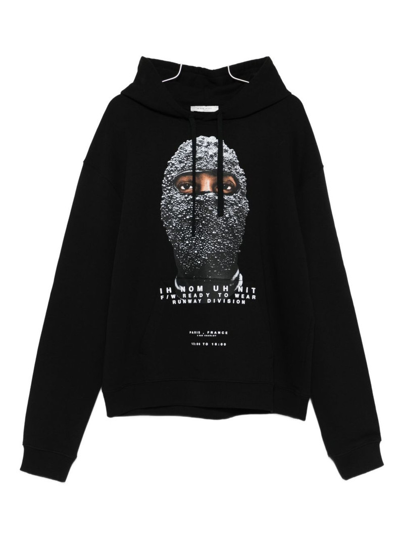 crystal-mask print hoodie 1
