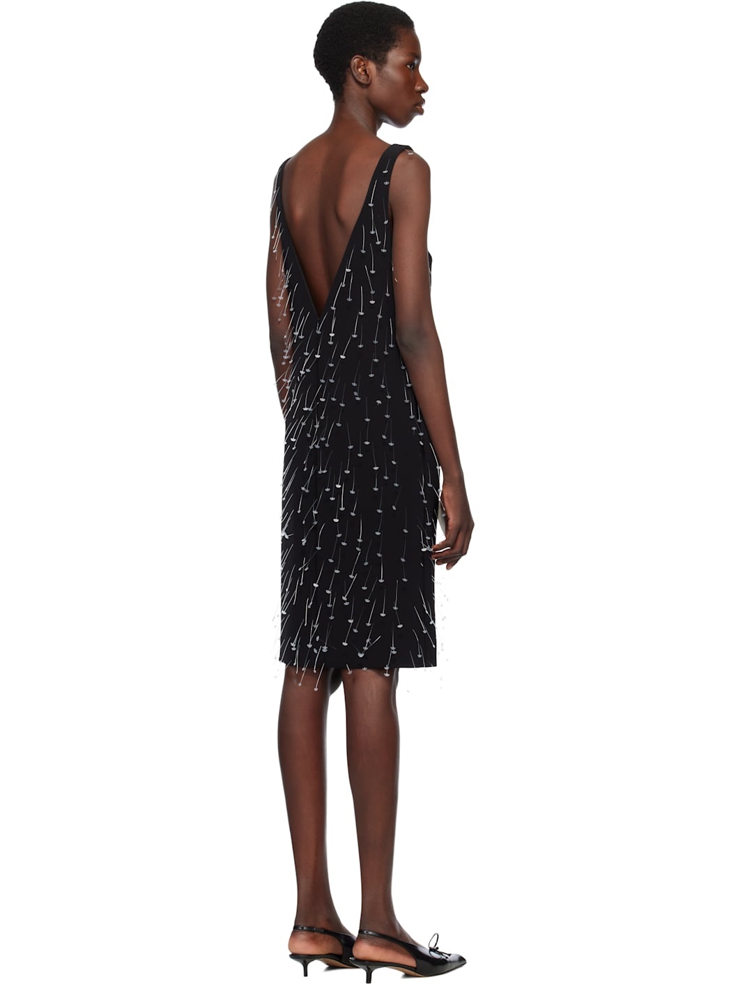 Black Shop Tag Midi Dress - 3