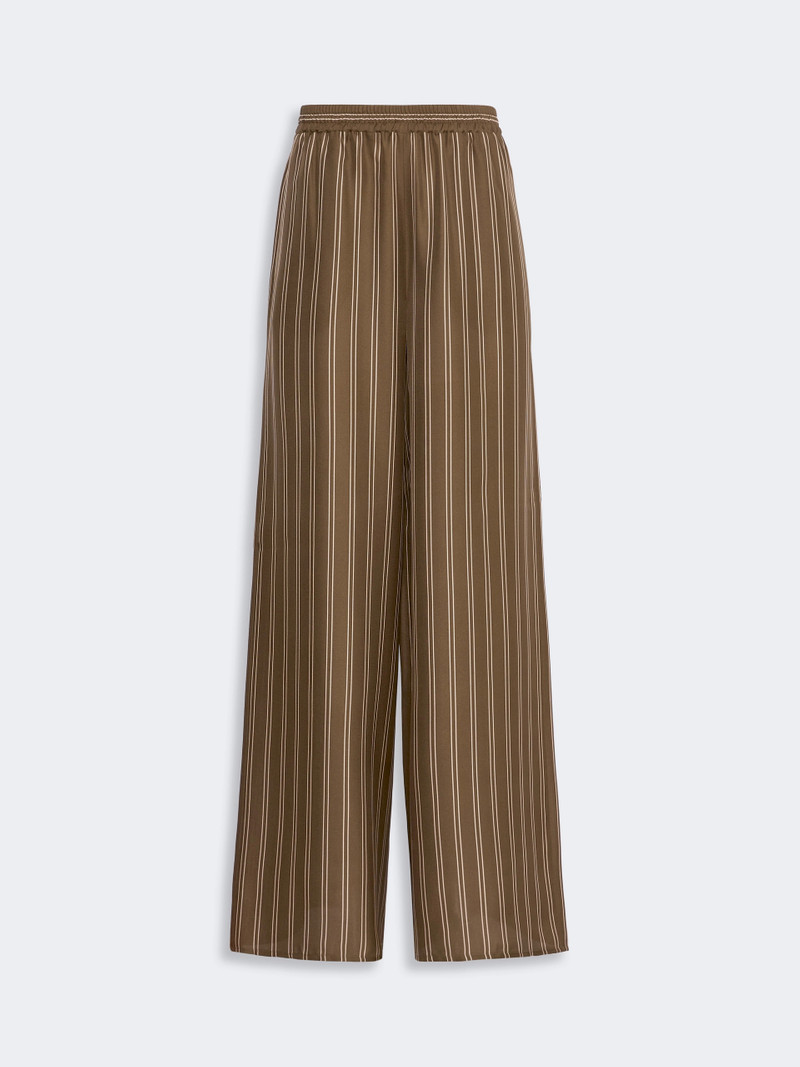 ELISEO Printed silk relaxed trousers - KAKI 1