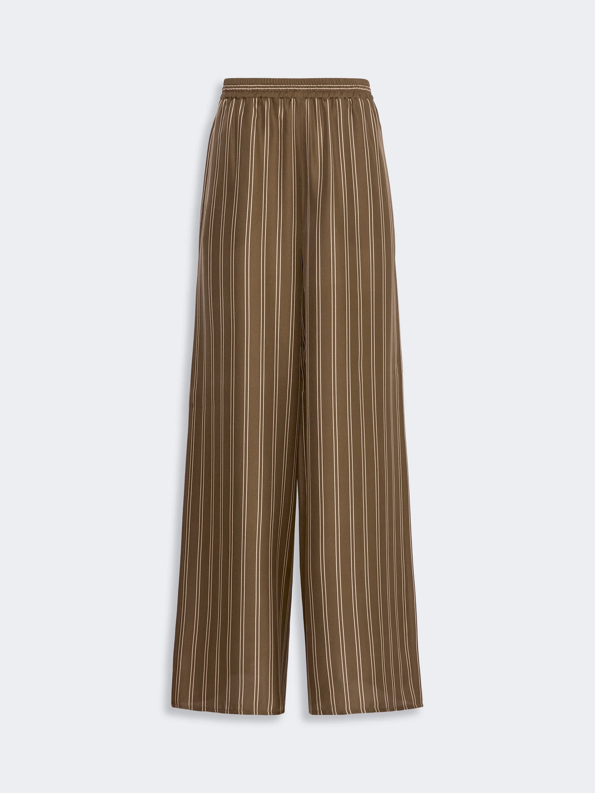 ELISEO Printed silk relaxed trousers - KAKI - 1