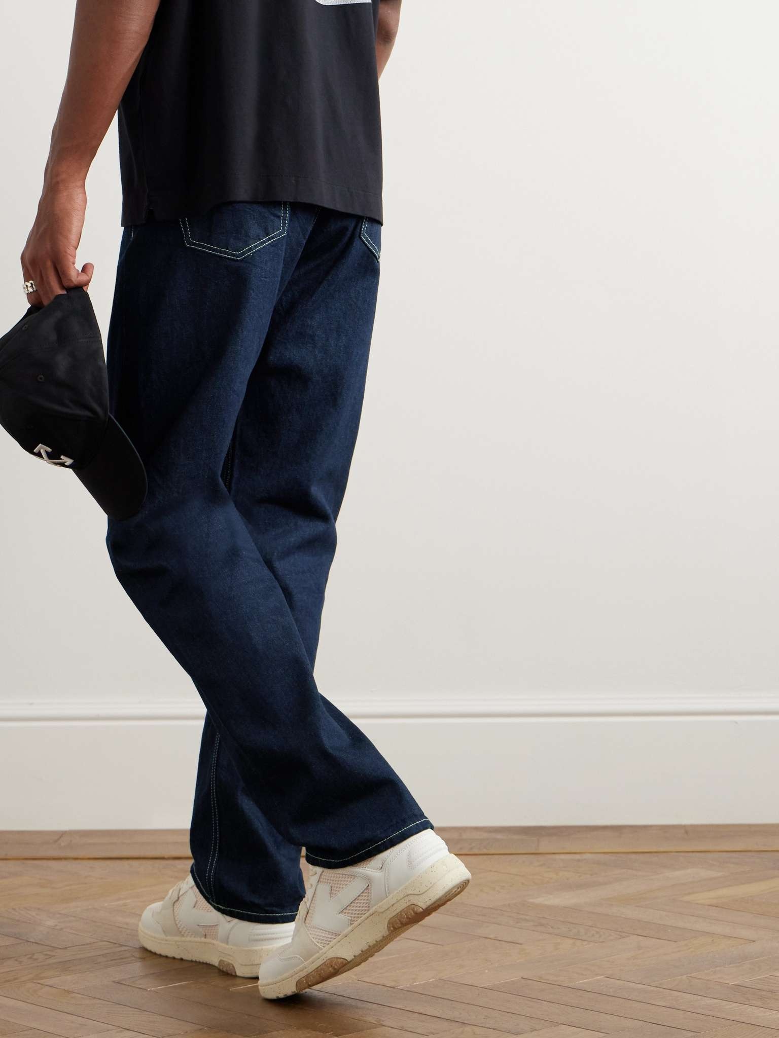 Logo-Embroidered Straight-Leg Jeans - 4