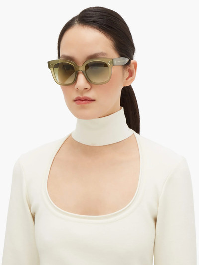 CELINE Oversized D-frame acetate and metal sunglasses outlook