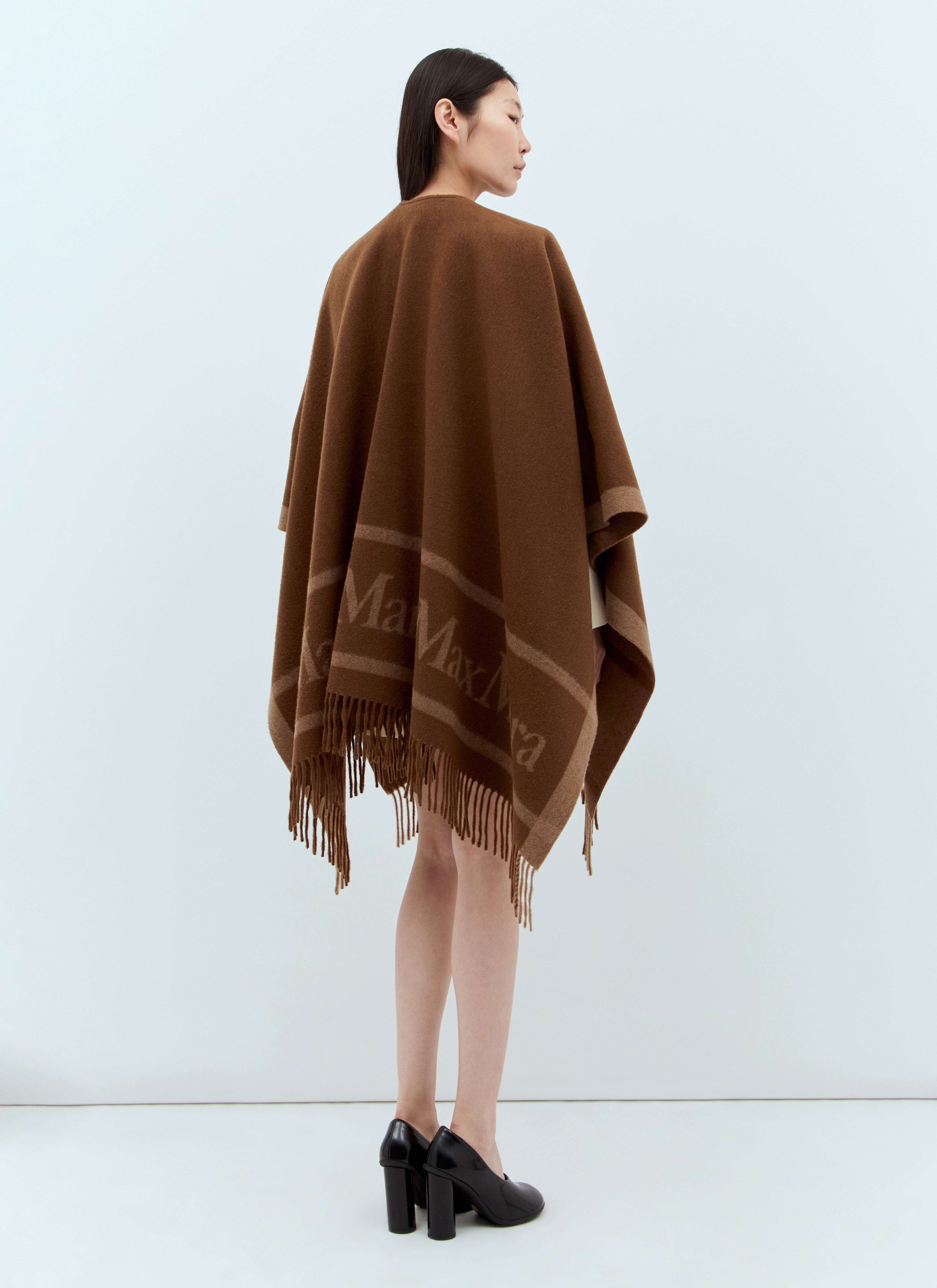 Max Mara Women Wool Cloak With Fringes - 5