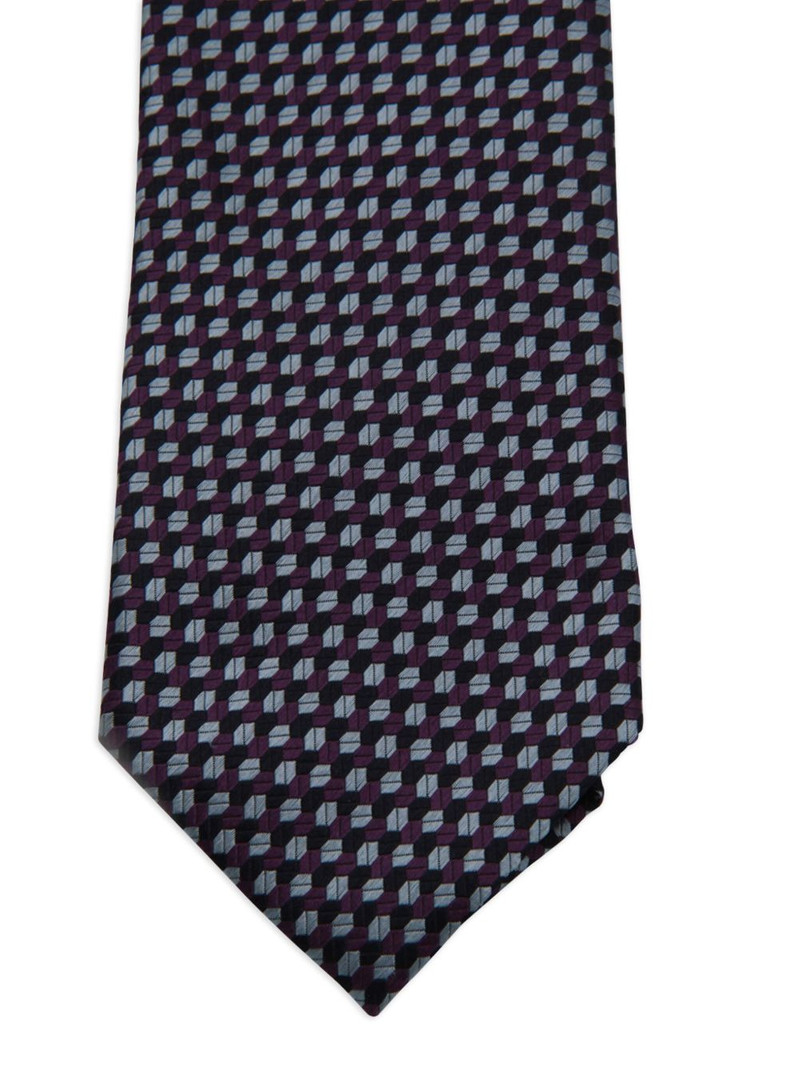 ZEGNA geometric-pattern tie outlook