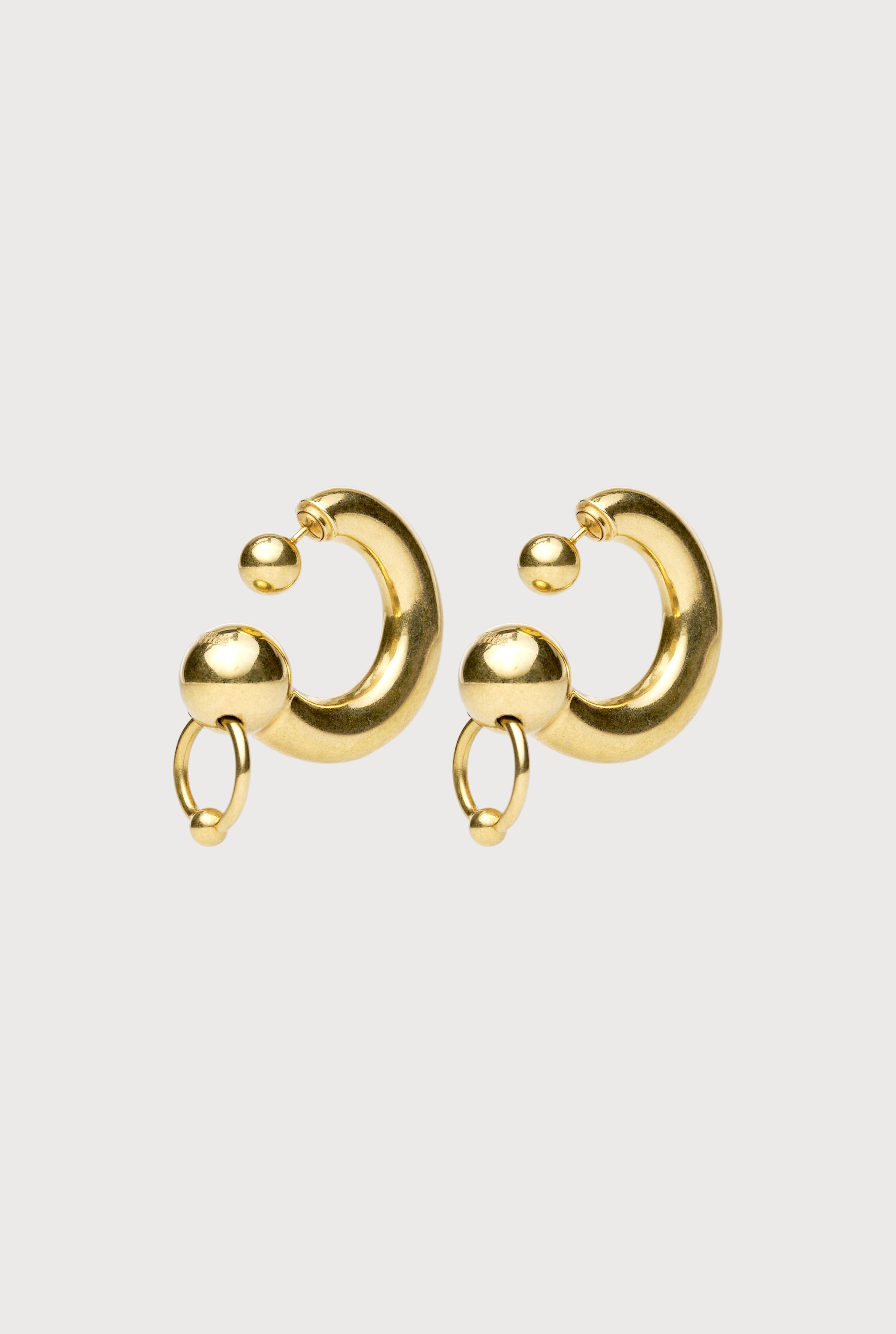 THE GOLD-TONE RING EARRINGS - 1