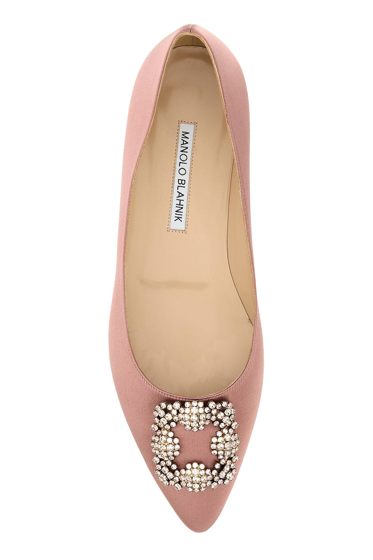 Antiqued pink satin Hangisi ballerinas - 4