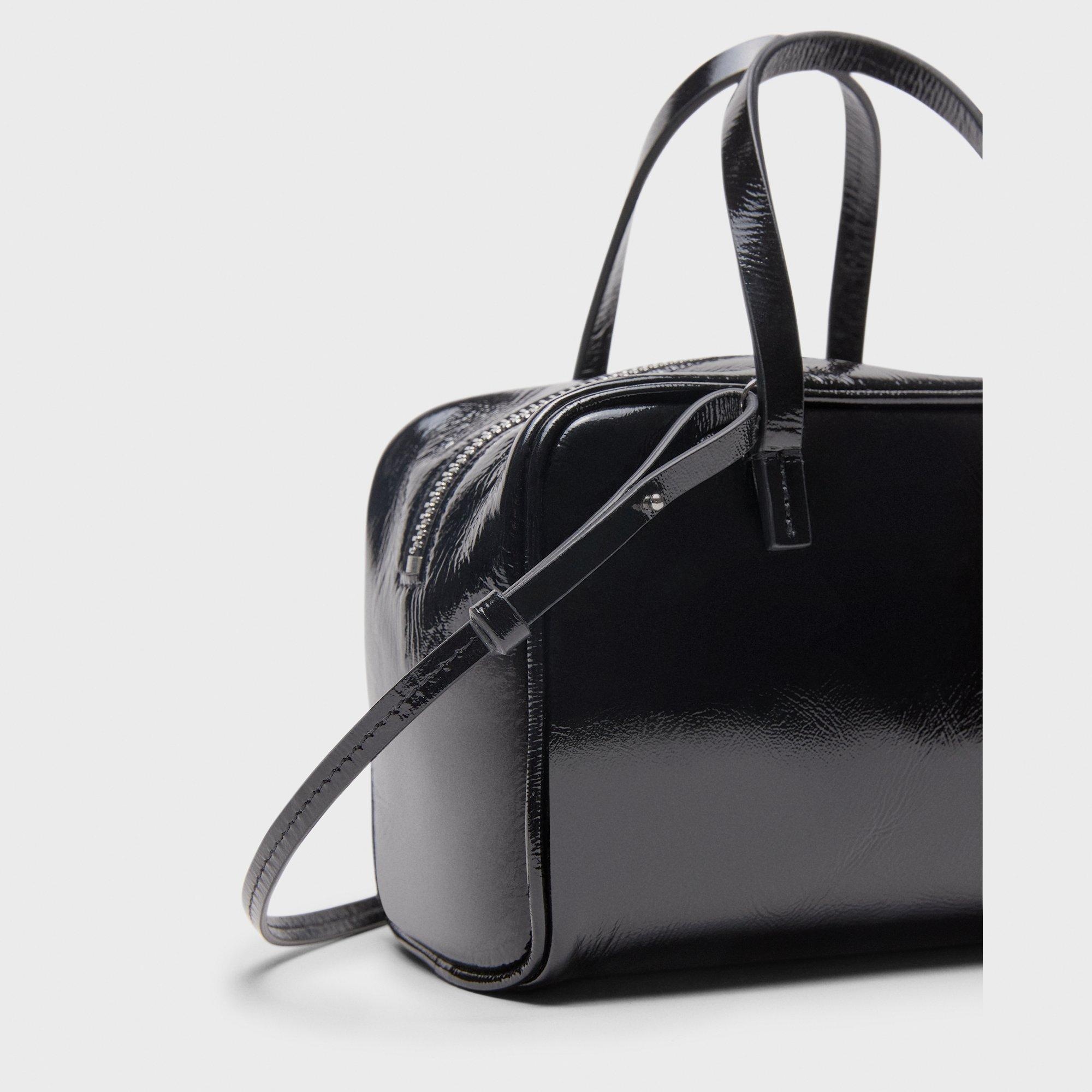 Mini Pillow Bag in Crinkled Patent Leather - 6