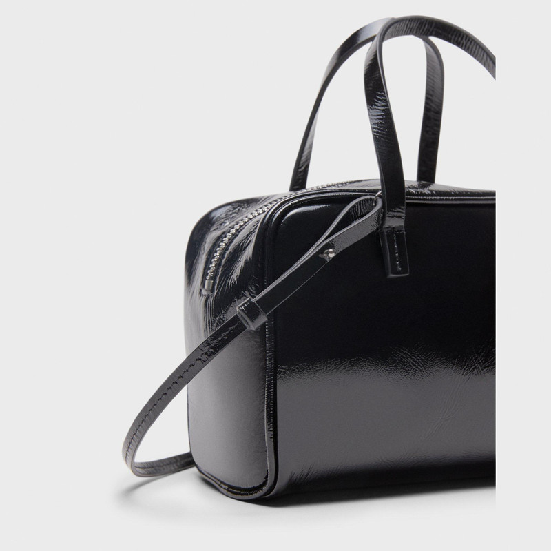 Mini Pillow Bag in Crinkled Patent Leather 6