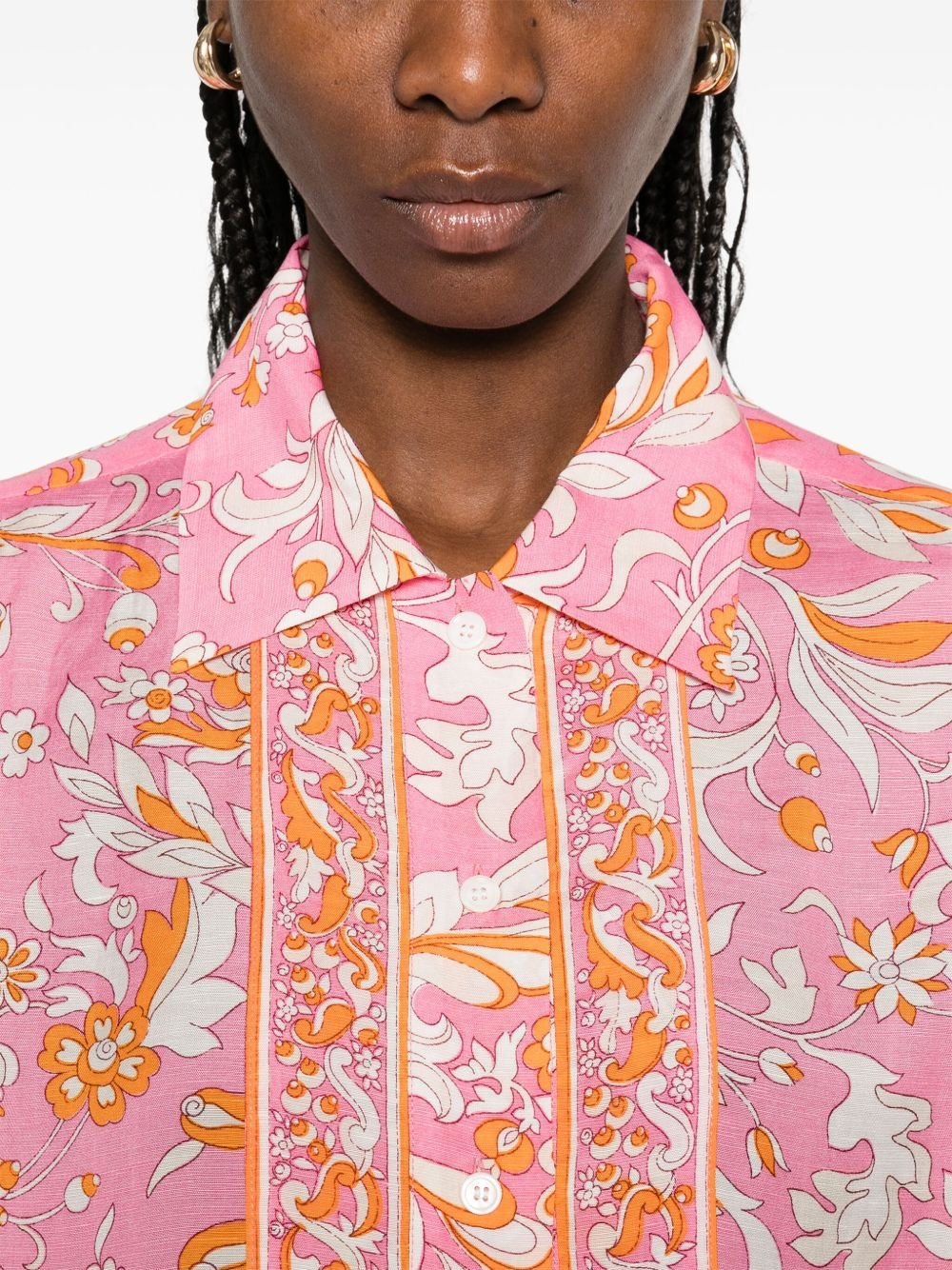 floral-print shirt - 5
