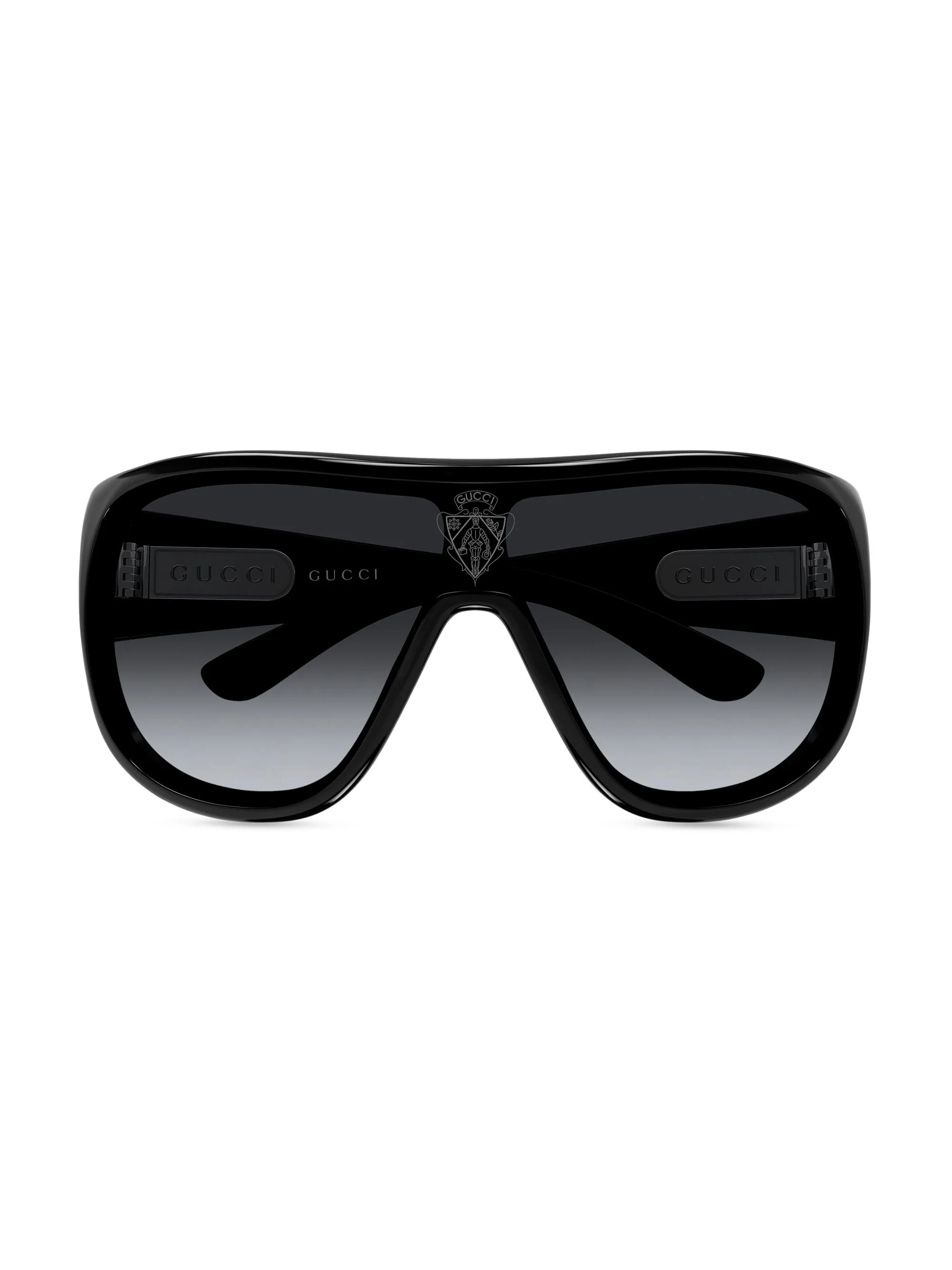 Men's Logo Shield Sunglasses - Black - 1