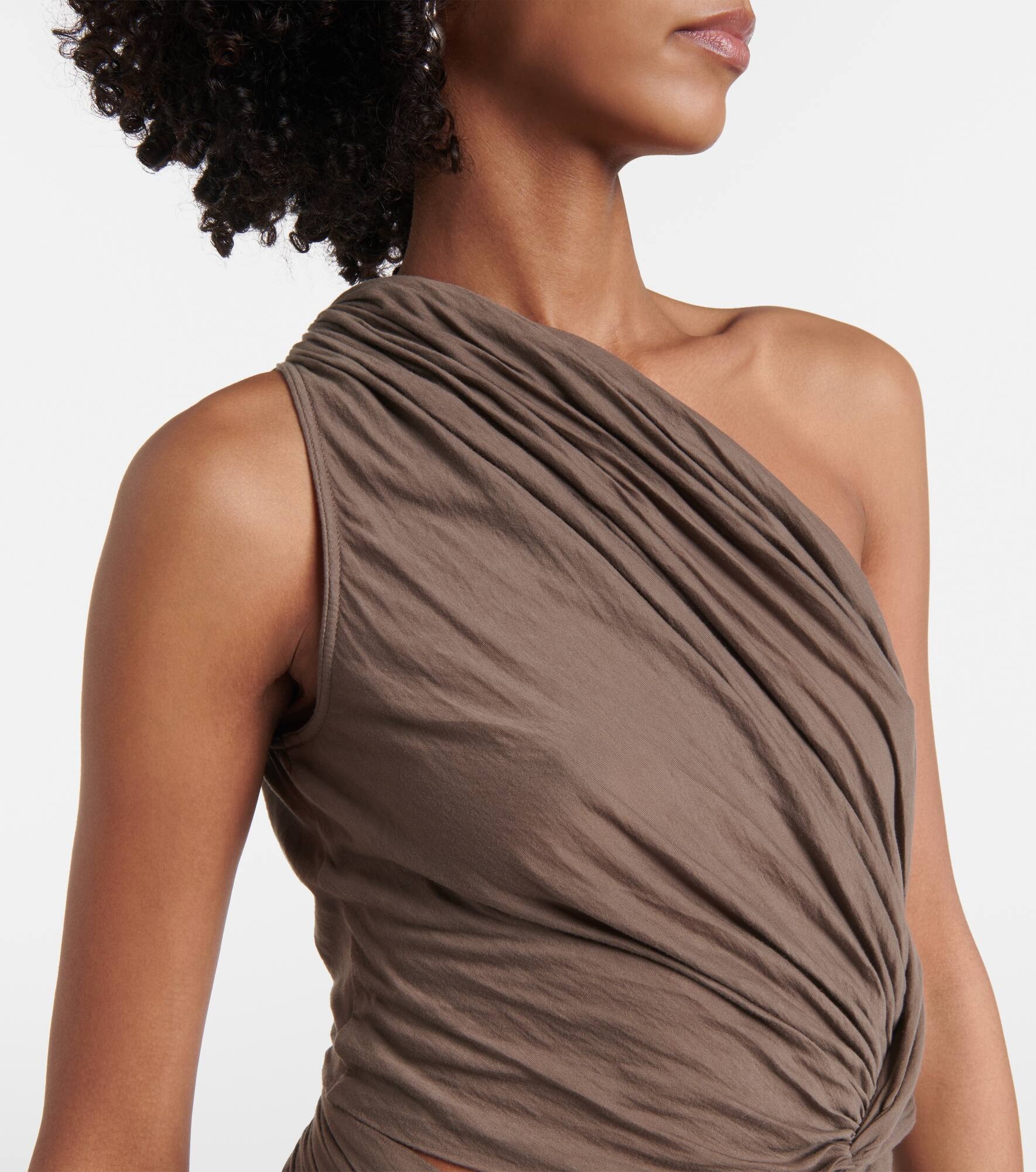DRKSHDW Fog draped cutout cotton minidress - 4