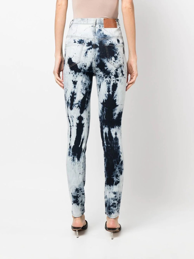 bleached high-waisted 마른 청바지 4
