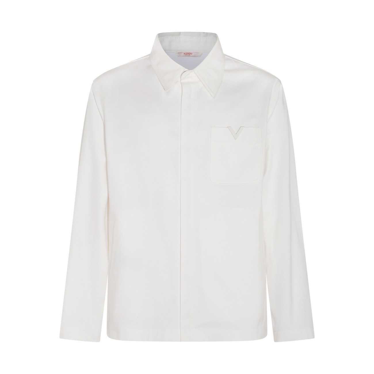white cotton blend shirt - 1