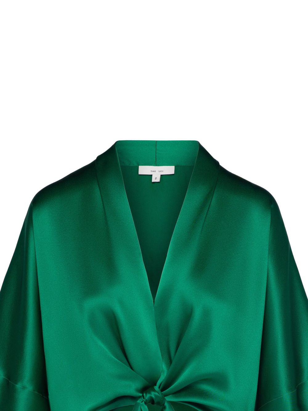 tie-front short-sleeve blouse - 2