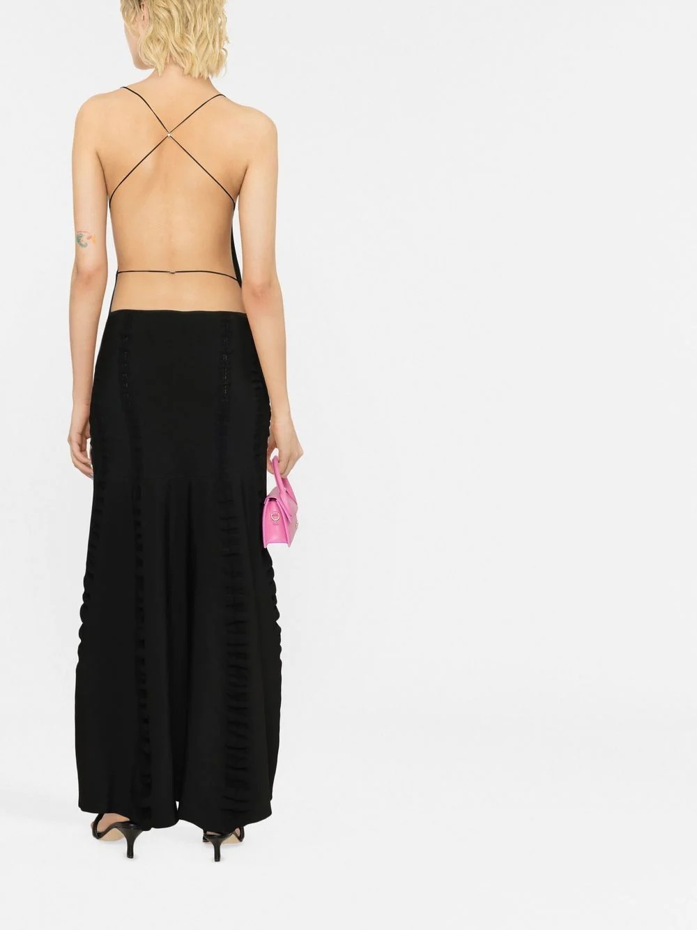 Crema open-back ruched dress - 4