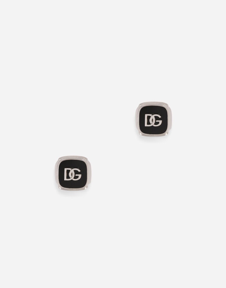 Cufflinks with enameled DG logo - 1