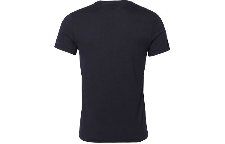 Burberry Logo Round Neck Short Sleeve Navy Blue 80038291 - 2