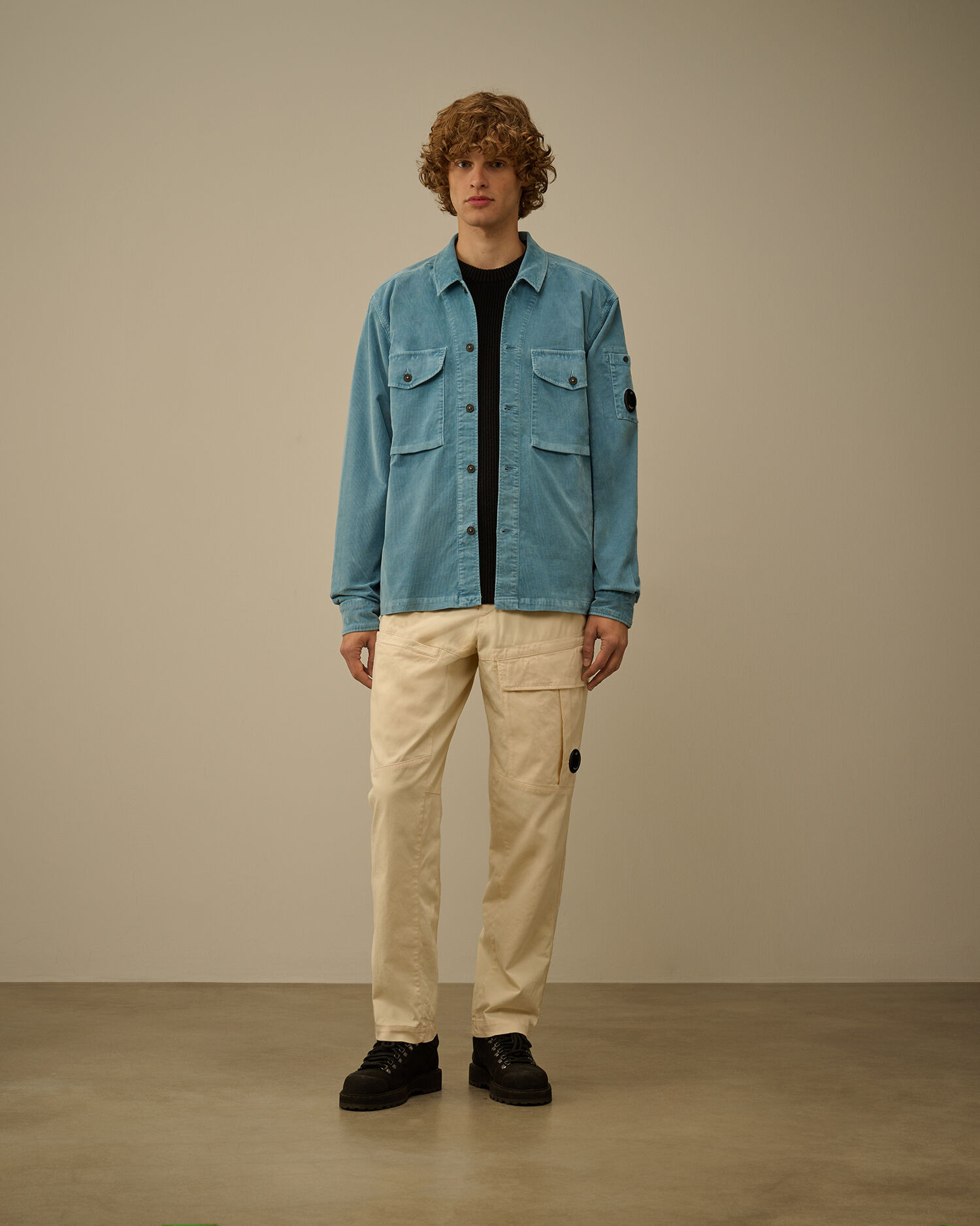 Corduroy Lens Button Overshirt - 2