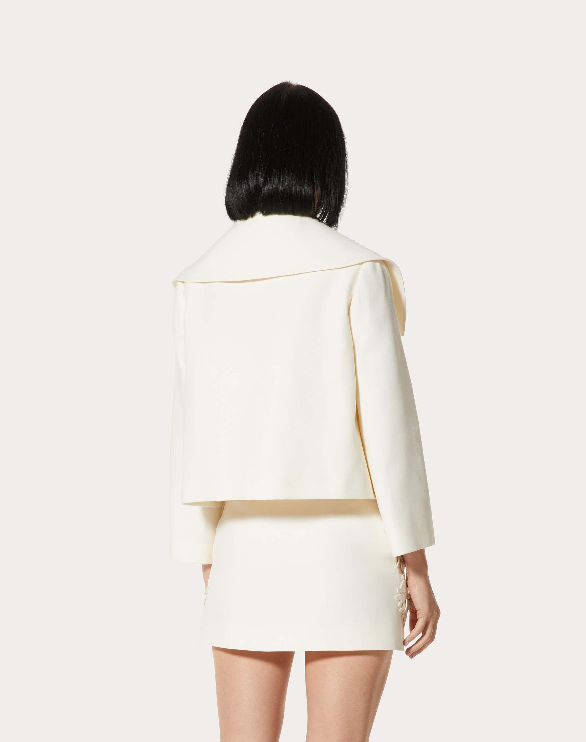 PETITE EMBROIDERED CREPE COUTURE JACKET - 4