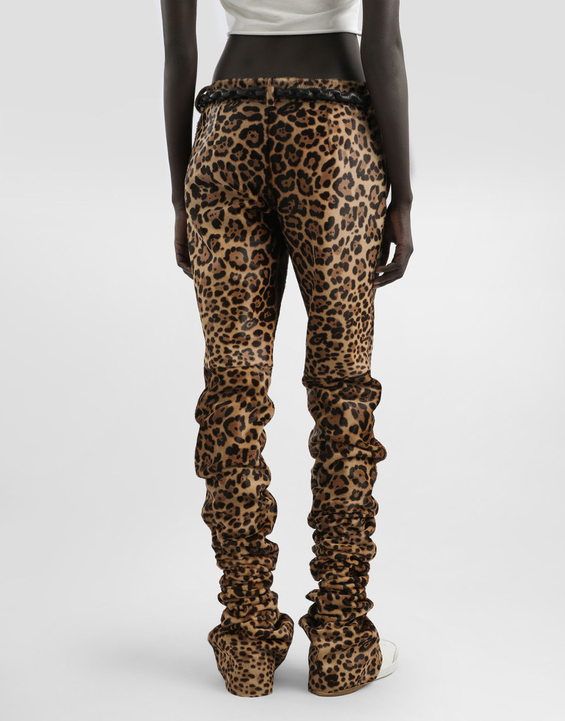 Leopard-print calf trousers 6