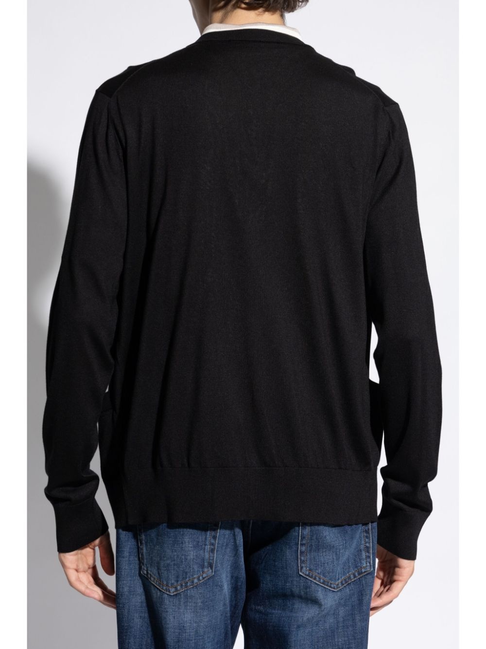 logo-embroidered cardigan - 4