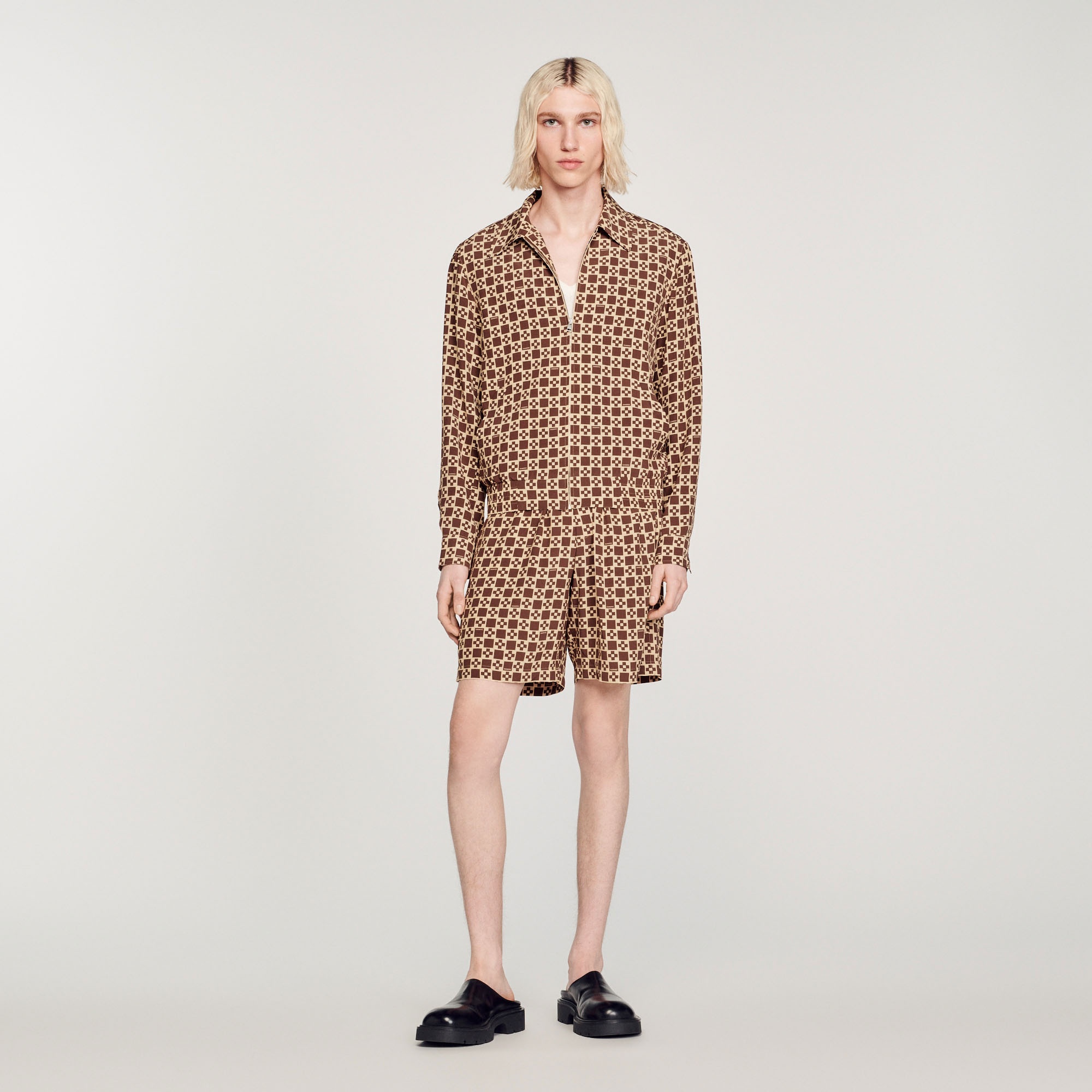 Printed Square Cross jacket - 3