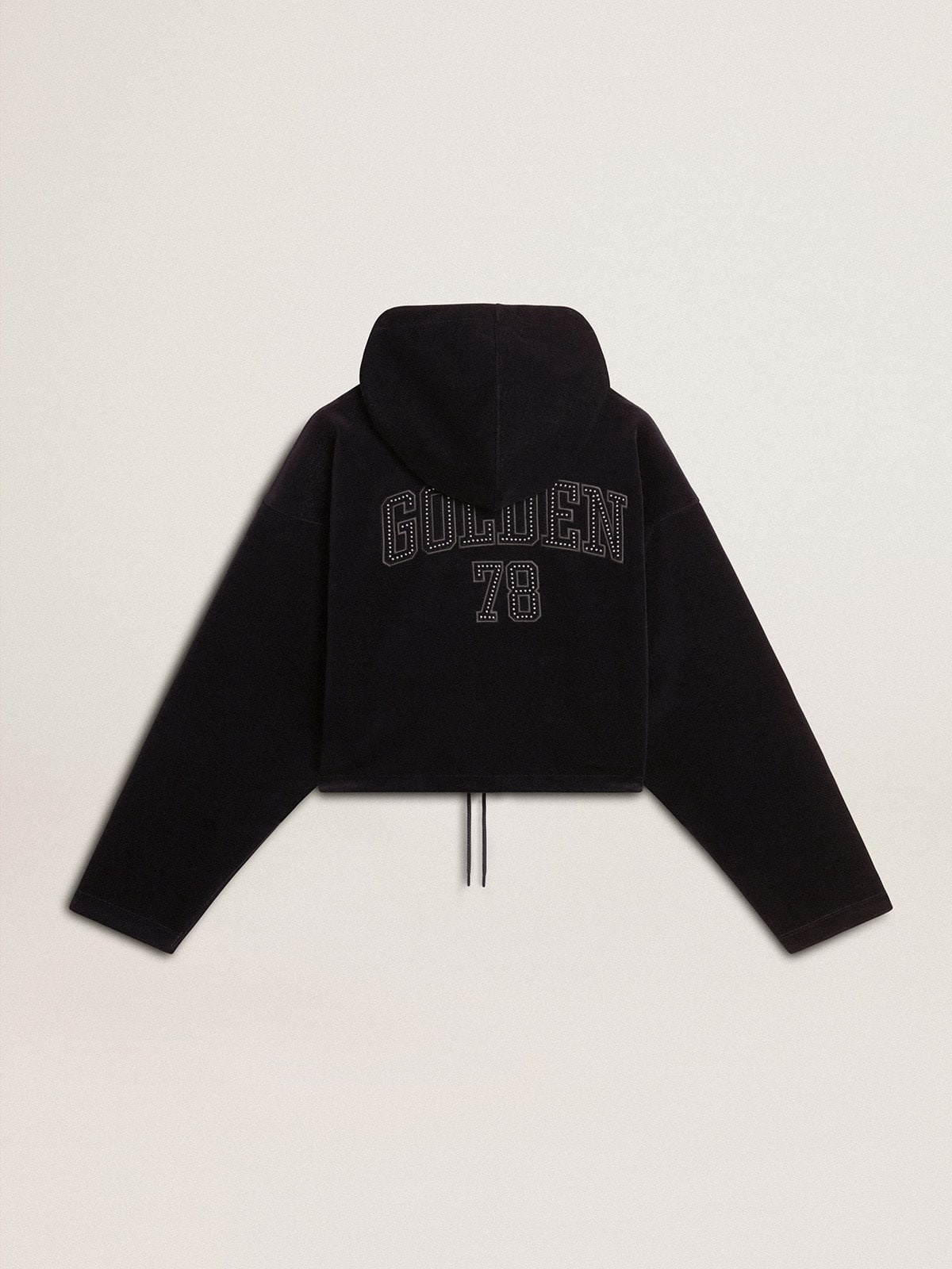 Women’s black chenille sweatshirt with embroidery on the back - 7