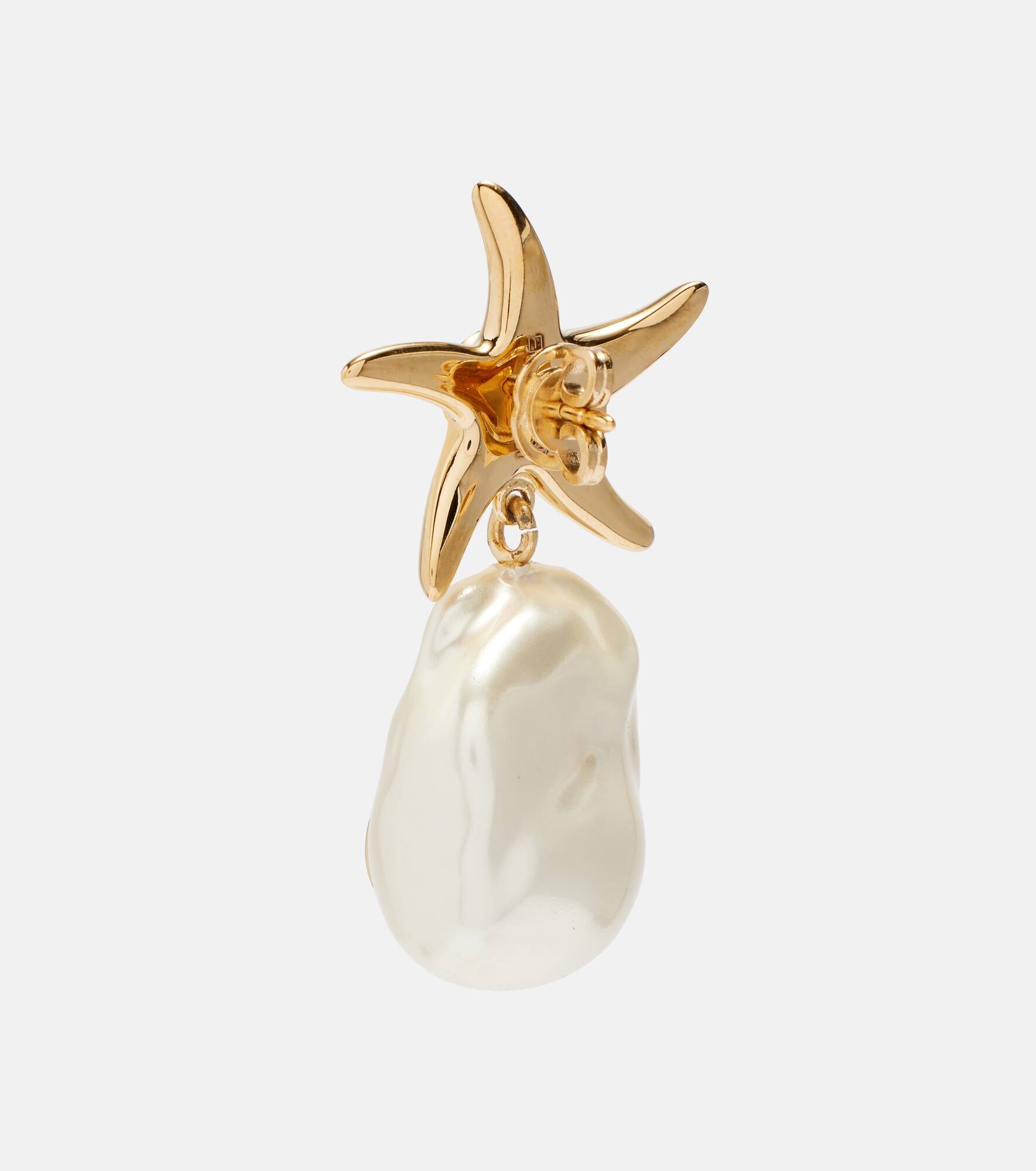Interlocking G faux pearl drop earrings - 5