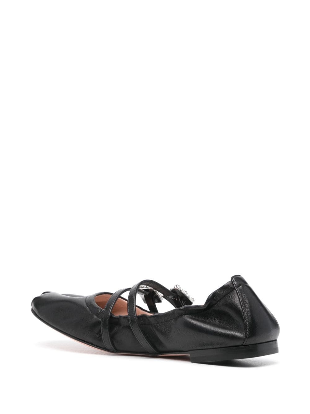 crystal-buckle ballet flats - 3
