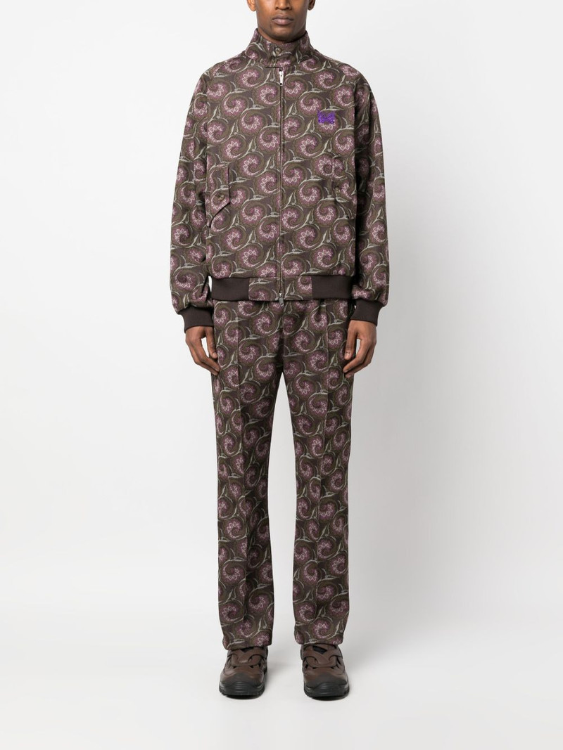 NEEDLES pintuck bold-checked trousers outlook
