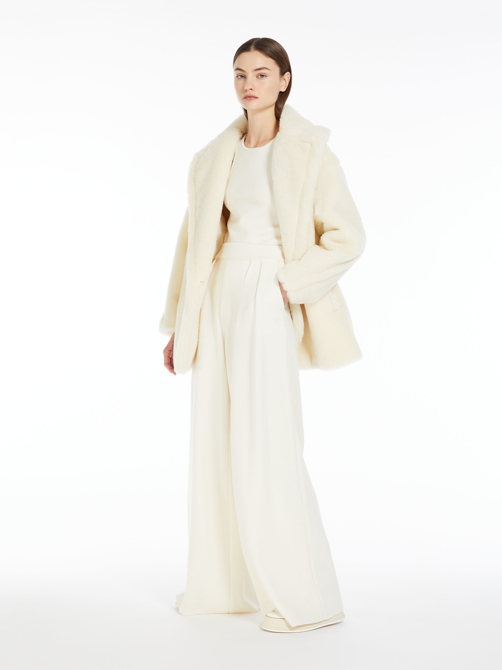 OLGA Short Teddy Bear Icon Coat in alpaca and wool - 2
