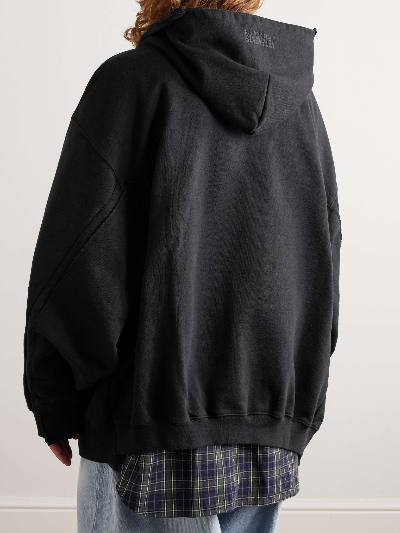 Logo-Embroidered Cotton-Blend Jersey Hoodie - 4