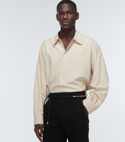 Lanvin Coiled brass and leather belt outlook