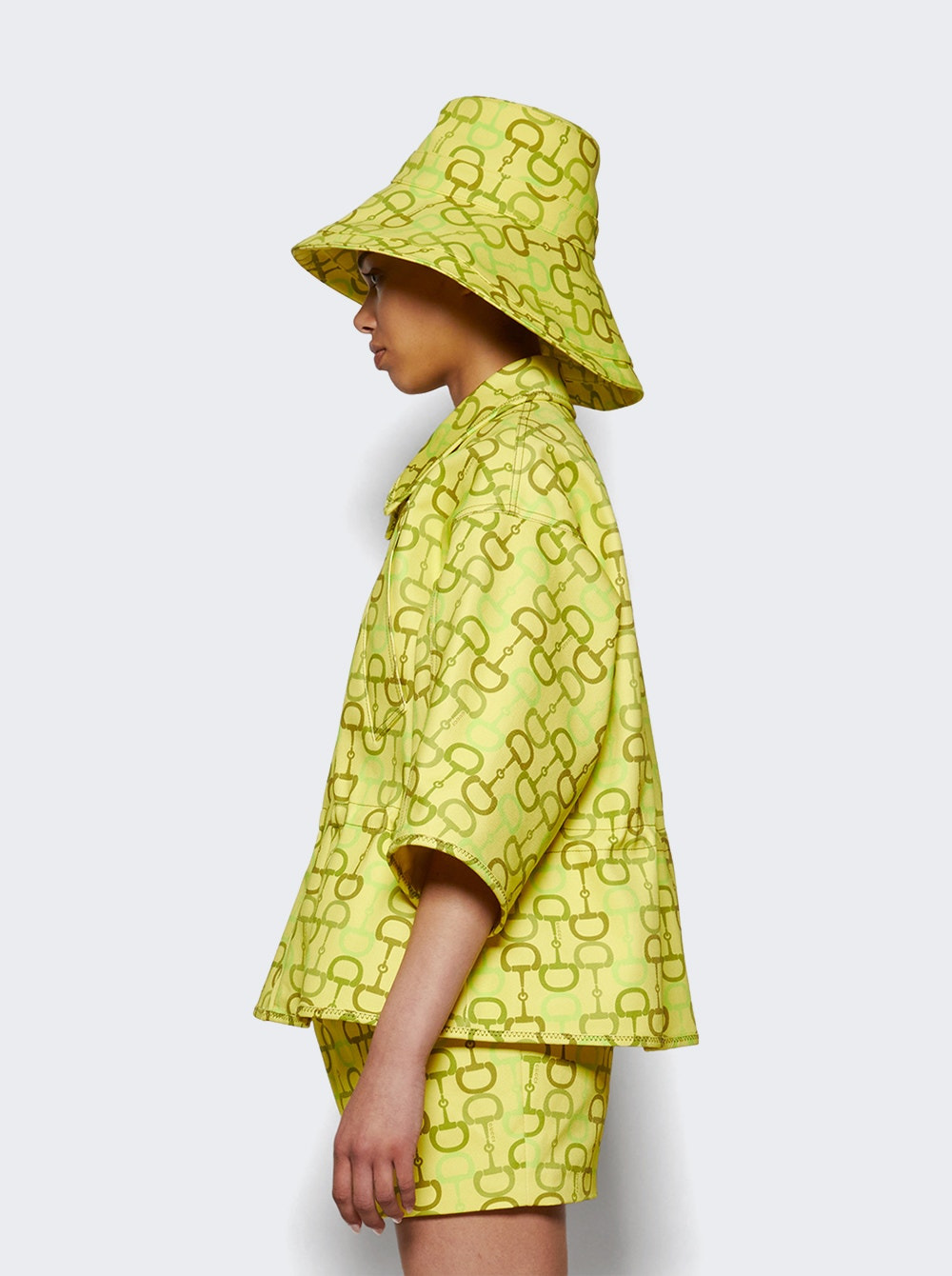 Horsebit Bomber Jacket Lime Green - 3