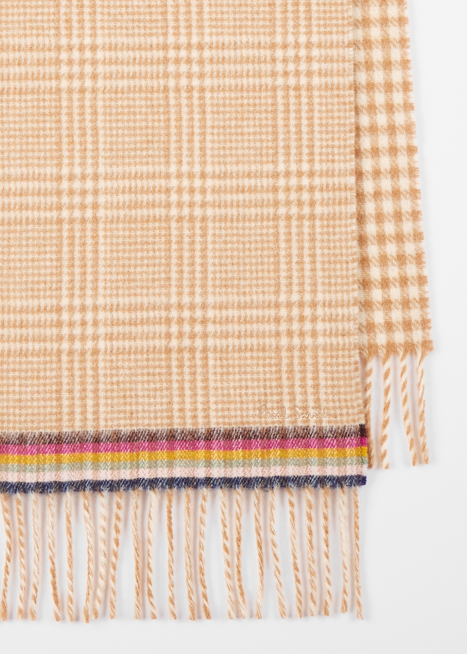 Women's Wool Prince of Wales Check Scarf - 2